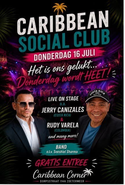 Caribbean Social Club met Liveband