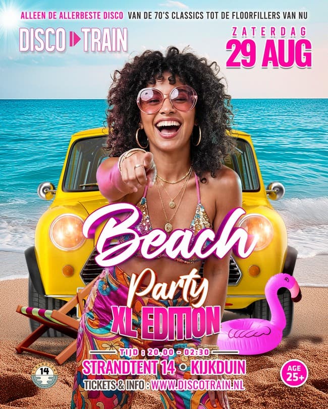 Disco-train Beach Party XL - 2 Area's