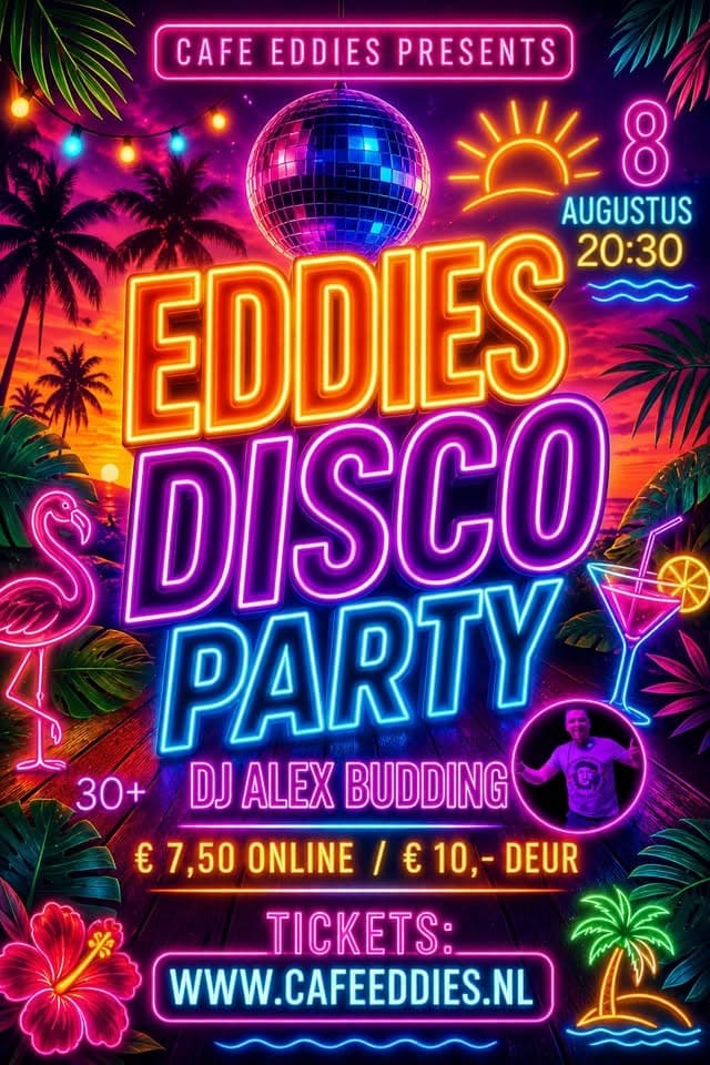 Eddie’s 70’s/ 80’s Discoparty met Dj Alex Budding