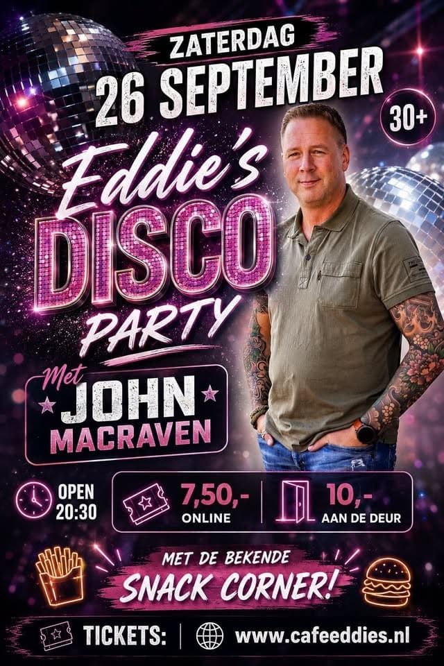 Eddies Discoparty met Dj John Macraven
