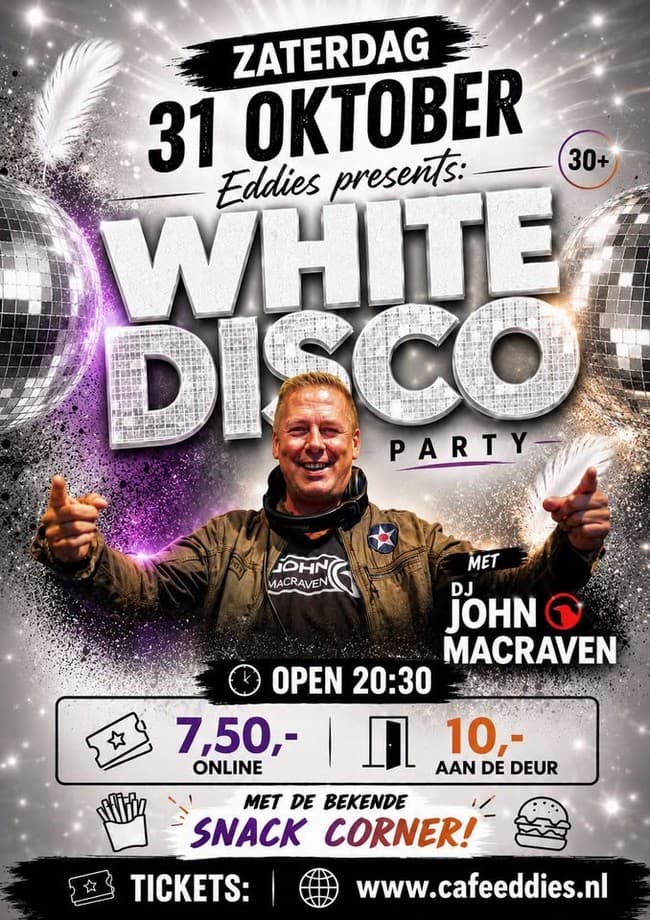 Eddies White Discoparty met Dj John Macraven