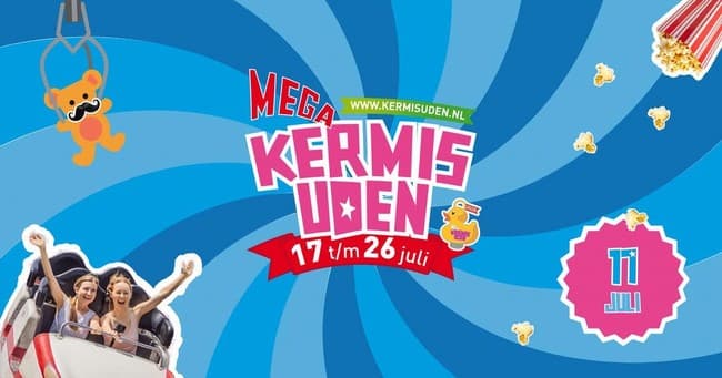 Mega Kermis Uden van 17 T/m 26 Juli 2026